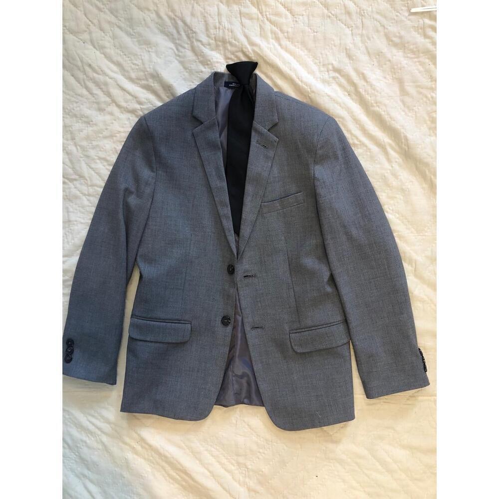 NWT Chaps Pearl Grey 2Button Notched Lapel Blazer Jacket boys and pants 14